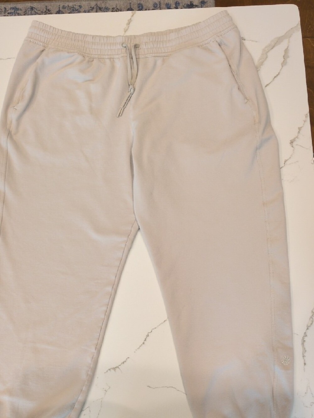 Athleta Light Taupe Drawstring Jogger Pants Size XL